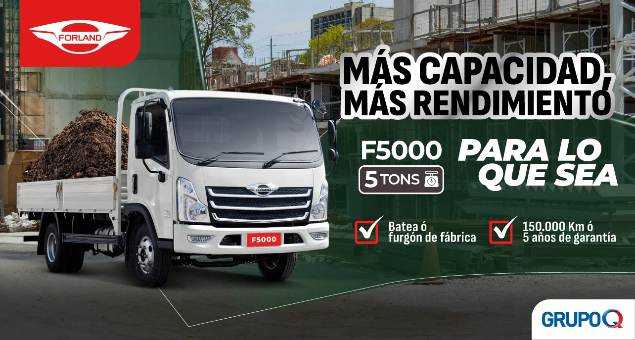 Forland F5000 FURGÓN Costa Rica - Para lo que sea - Capacidad de carga 4.8 TON - Furgón incluida de fábrica - Garantía 5 años o 150000 km - Grupo Q